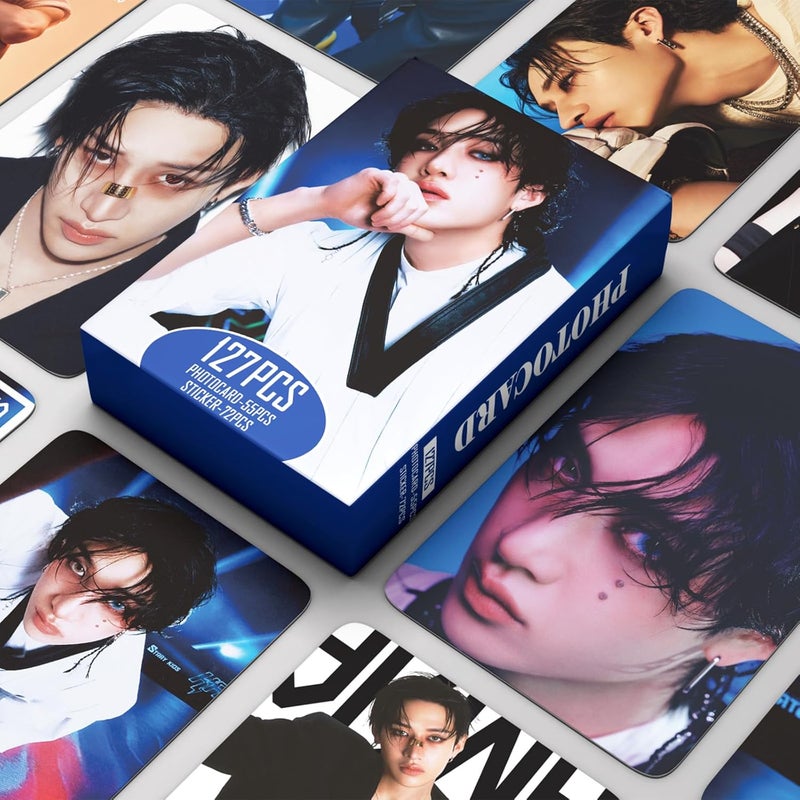 PYAJUU Stray Kids KARMA Photocards 127PCS KARMA Album Photo Card Set Stray Kids The 4th Album Merch 55 PCS Photocard and 72 PCS Stickers Gift for STAY Straykids 2025 Gift Set (BANGCHAN) - Image 3