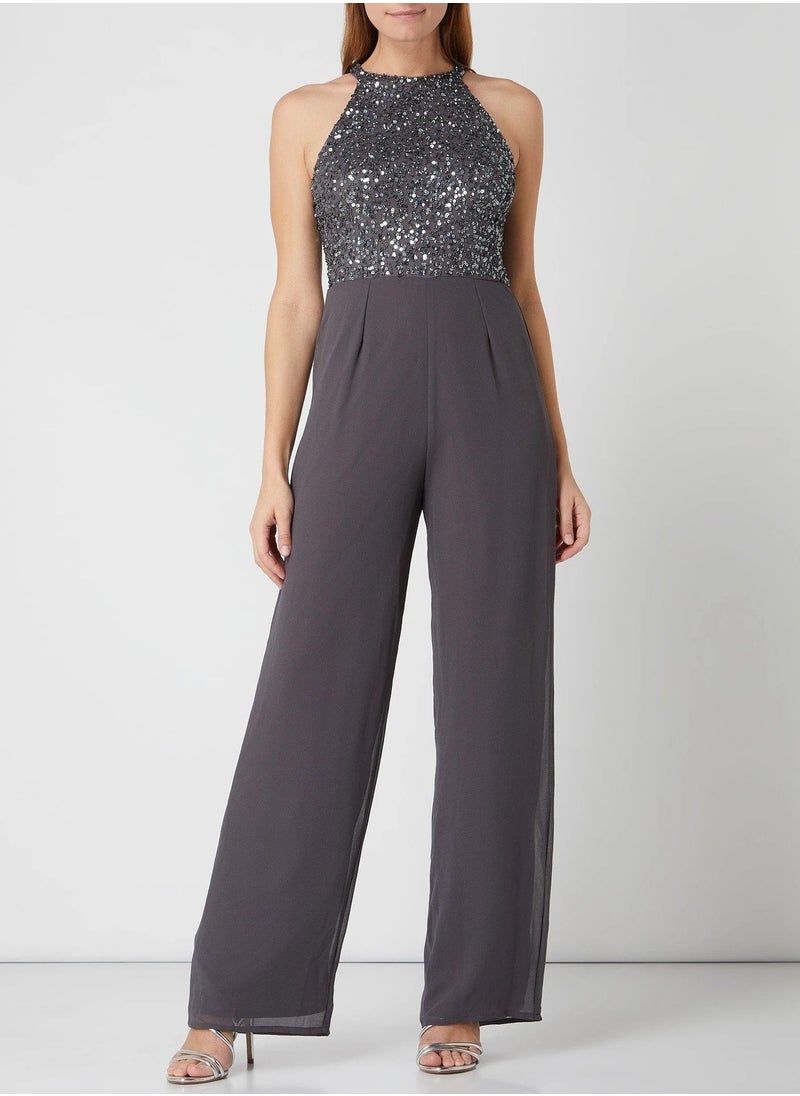 Lace and Beads - SEQUIN TOP JUMPSUIT - Image 1
