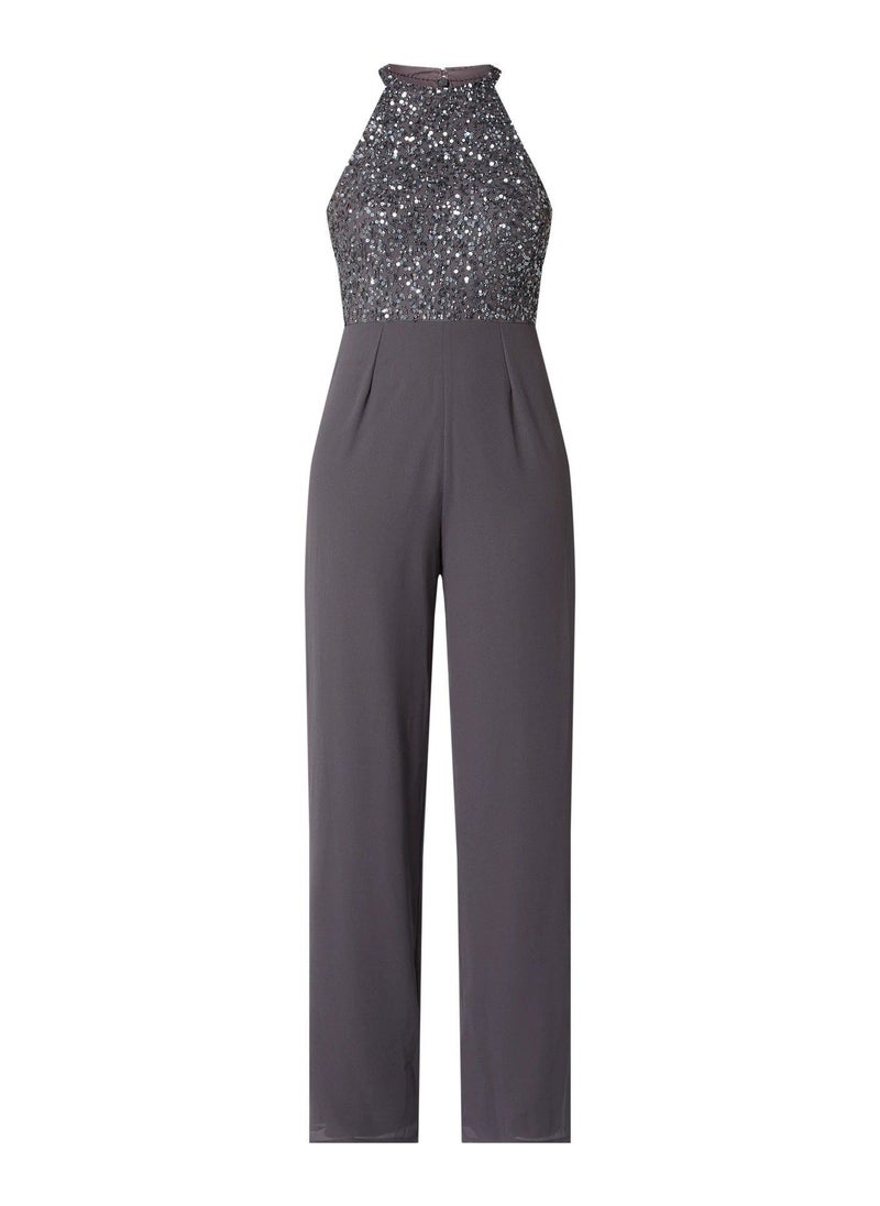 Lace and Beads - SEQUIN TOP JUMPSUIT - Image 1