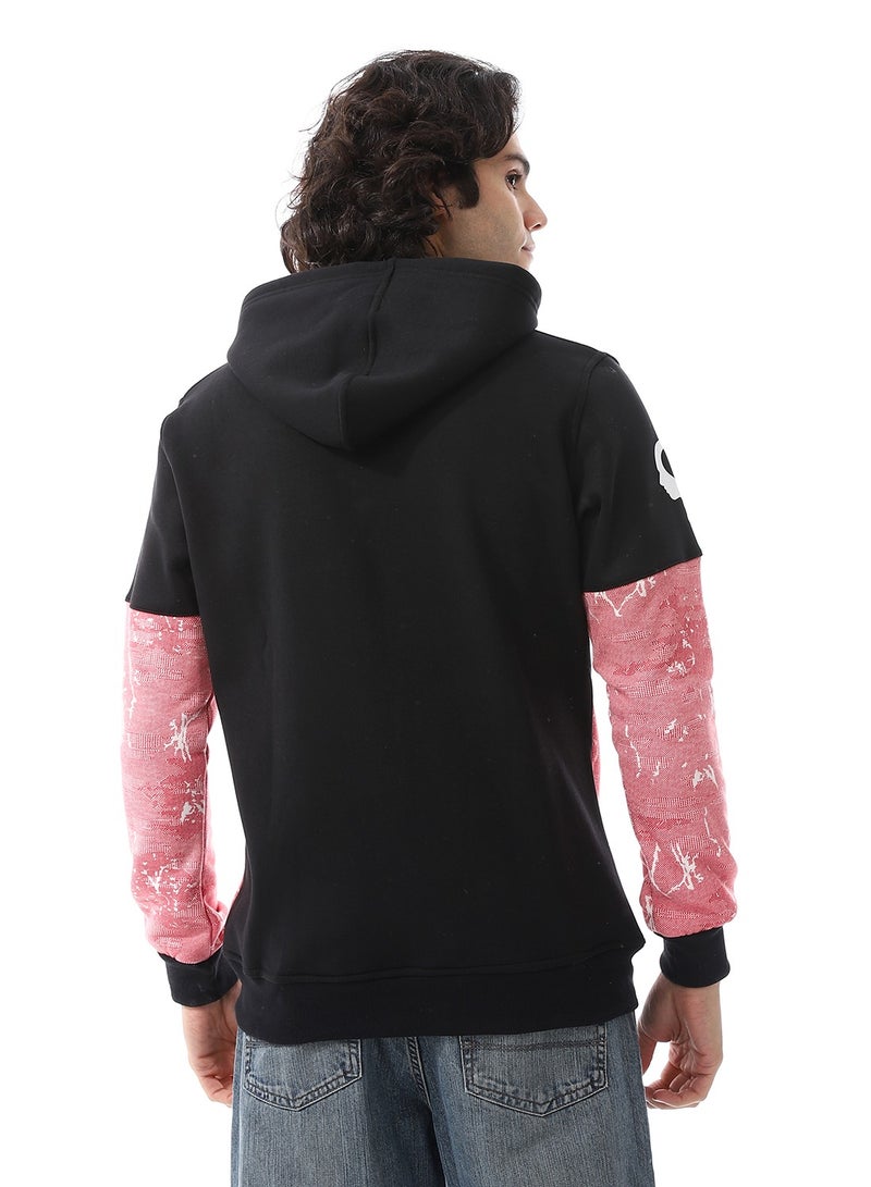 Caesar Mens Hoodie With Through Zipper And Army Design - Image 3