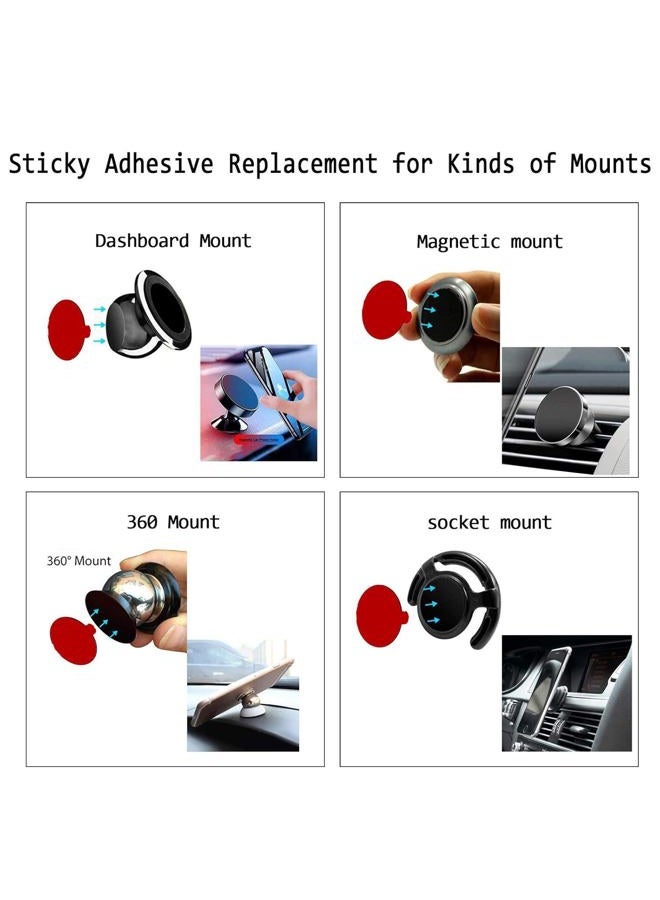 K TOMOTO [10 Pack 3M VHB Sticky Adhesive Pads for Socket Mount Base, Duble Side Heat Resistant Strong Sticker Replacement Tape for Phone Collapsible Grip & Stand Back, 1.3 Inches, Black - Image 3