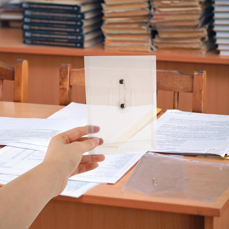 5 قطع جيوب ملفات عمودية A6، حقائب تخزين مستندات صغيرة، منظّم قابل لإعادة الاستخدام - Image 5