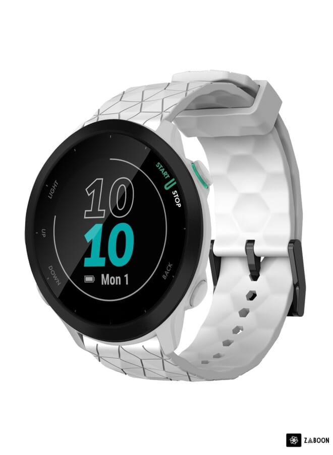 Zaboon Watch Band For Garmin Watch Band Forerunner 55 20mm Football Pattern Solid Color Silicone - Image 1