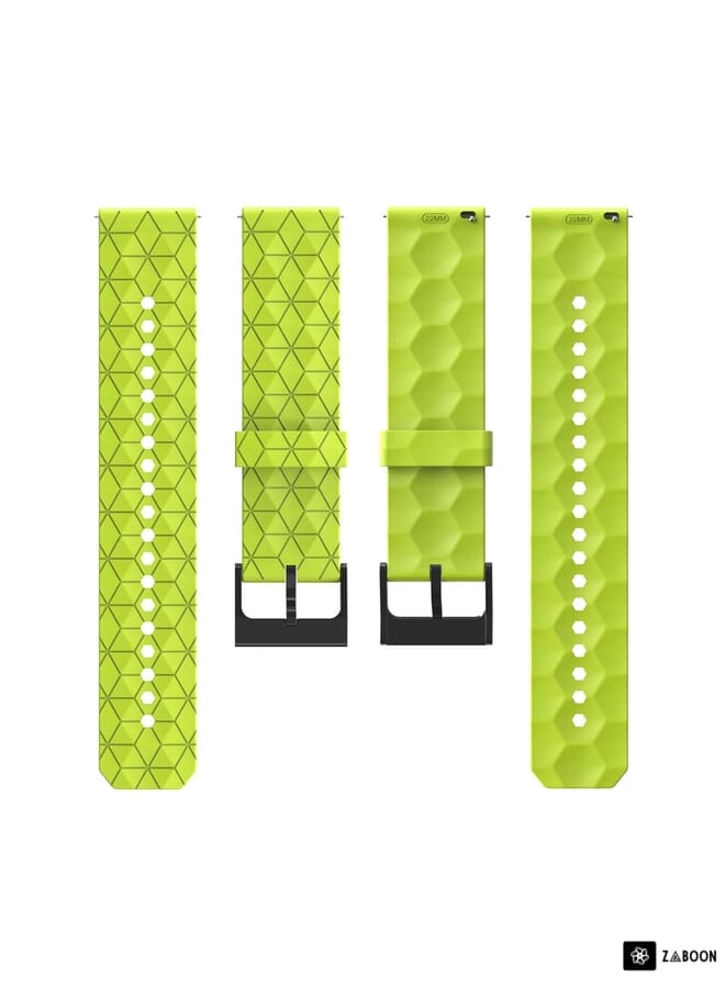 Zaboon Watch Band For Garmin Watch Band Forerunner 55 20mm Football Pattern Solid Color Silicone - Image 5