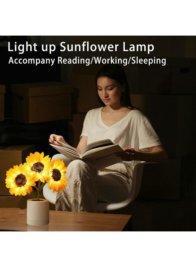 Sunflowers Lamp, Birthday Gifts for Women, Flower Lamp Night Light, Sunflower Gift Ideas for Mom, Sister, Friend, Wife  - Image 3