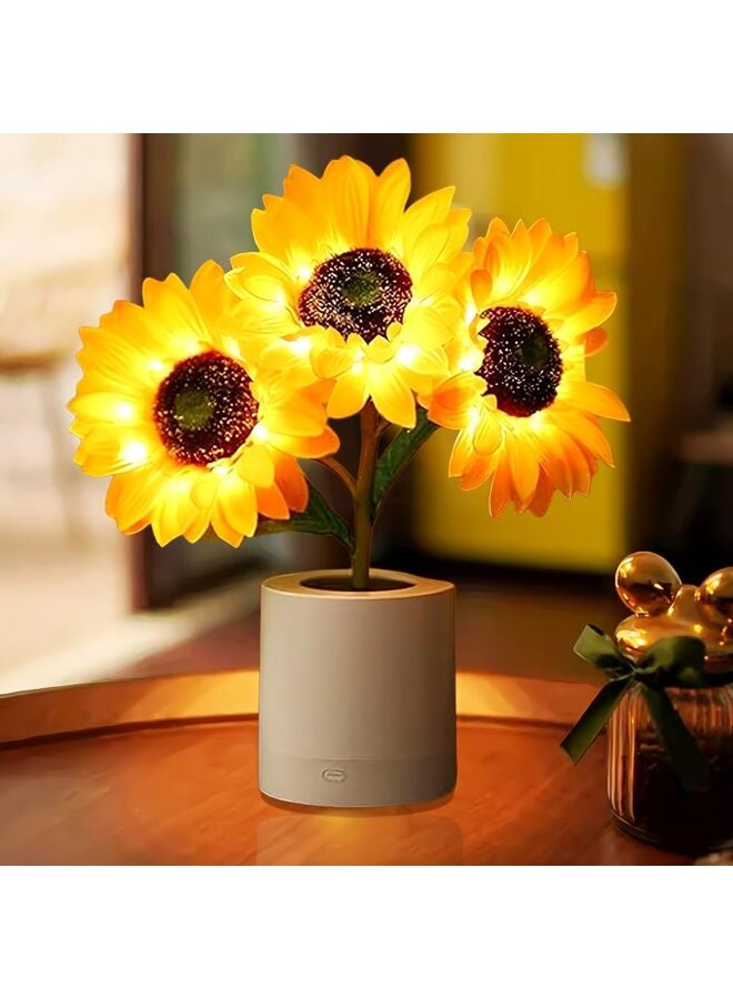Sunflowers Lamp, Birthday Gifts for Women, Flower Lamp Night Light, Sunflower Gift Ideas for Mom, Sister, Friend, Wife  - Image 1
