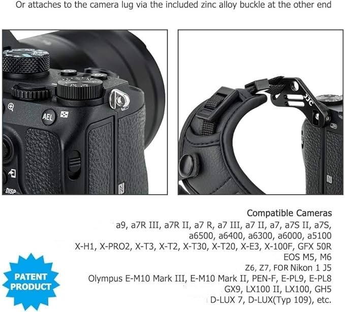 JJC Mirrorless Camera Hand Strap Grip for A7R V IV III II A7IV A7S III II A7RIV A7RIII A7III A7RII A7II A1 A9 II A7C ZV-E10 A6600 A6500 A6400 A6300 A6100 A6000 RX1 RX1R RX1RII RX10 IV III II - Image 4