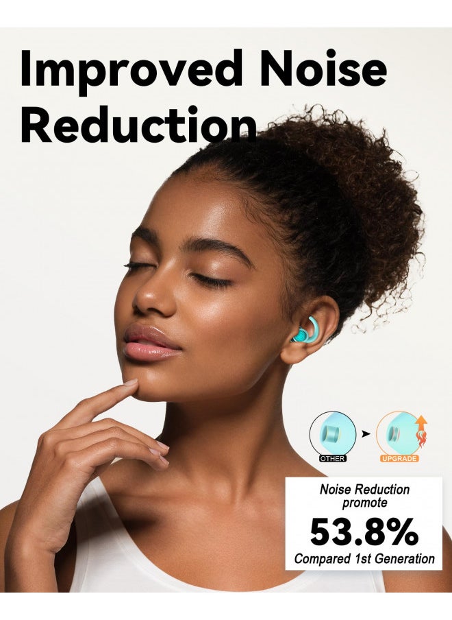 Ear Plugs Noise Cancelling Soft Silicone for Sleep, Sound Blocking, Reusable, Noise Reduction for Snoring,Sleeping,Work,Concerts,Studying and Travel(Blue) 2pair