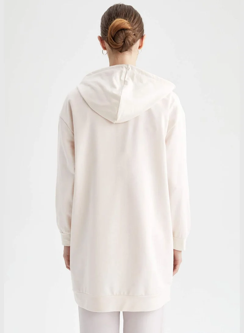 DeFacto Long Sleeve Hooded Tunic