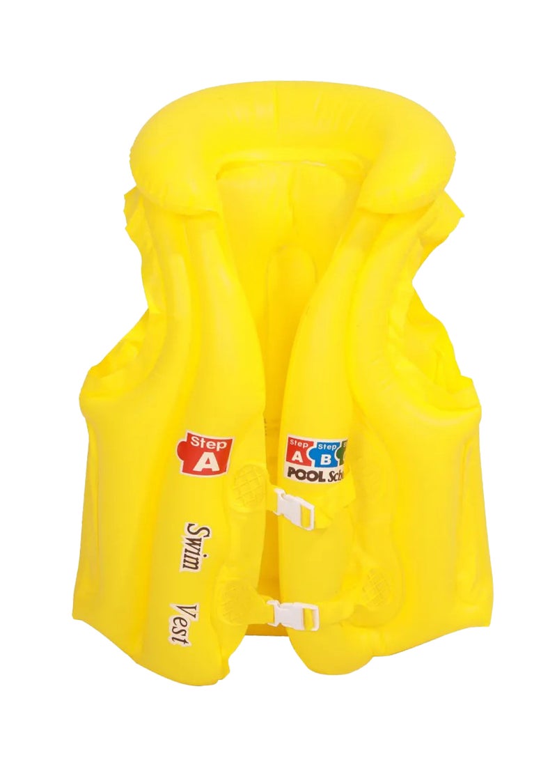 Inflatable Swimming Vest Made of Safe PVC for Children Ages 3-5, Kids Swimming Life Jacket in Three Colors - Image 2
