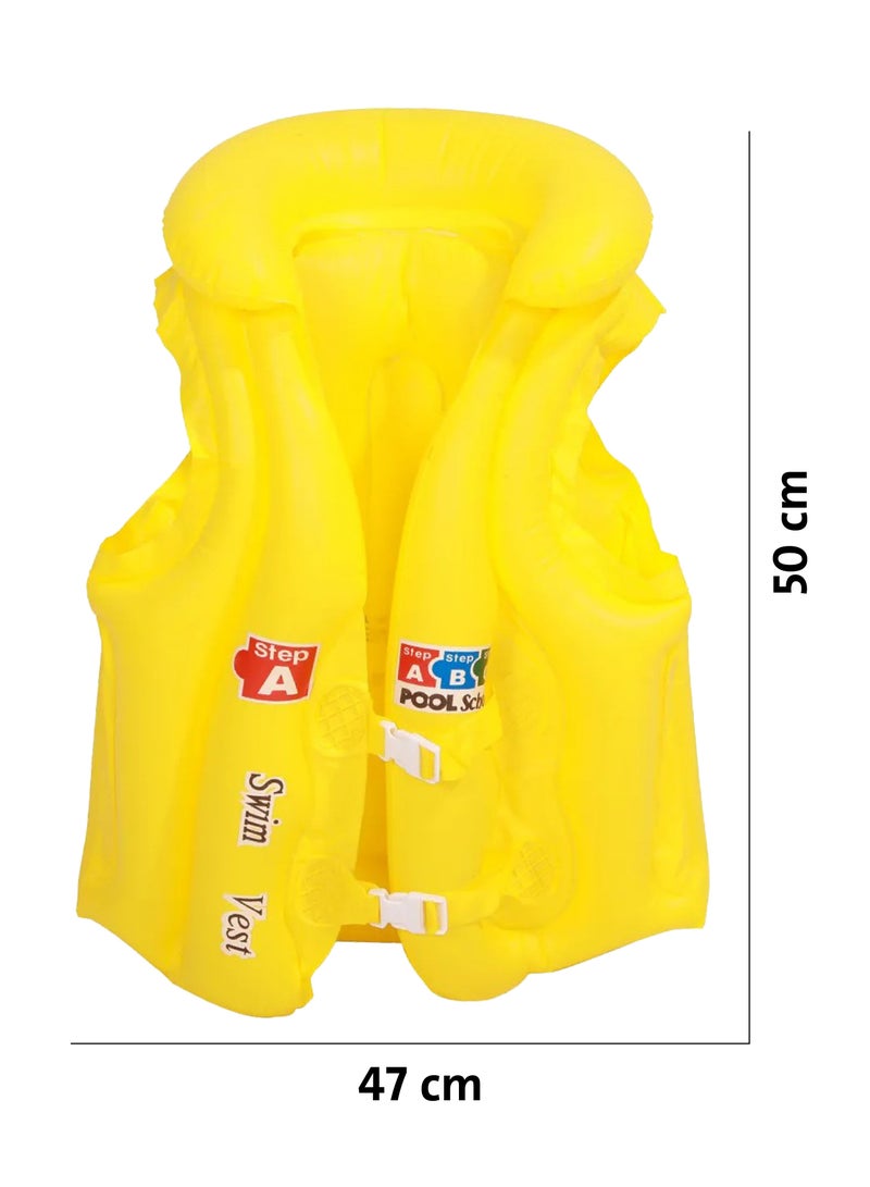 Inflatable Swimming Vest Made of Safe PVC for Children Ages 3-5, Kids Swimming Life Jacket in Three Colors - Image 5