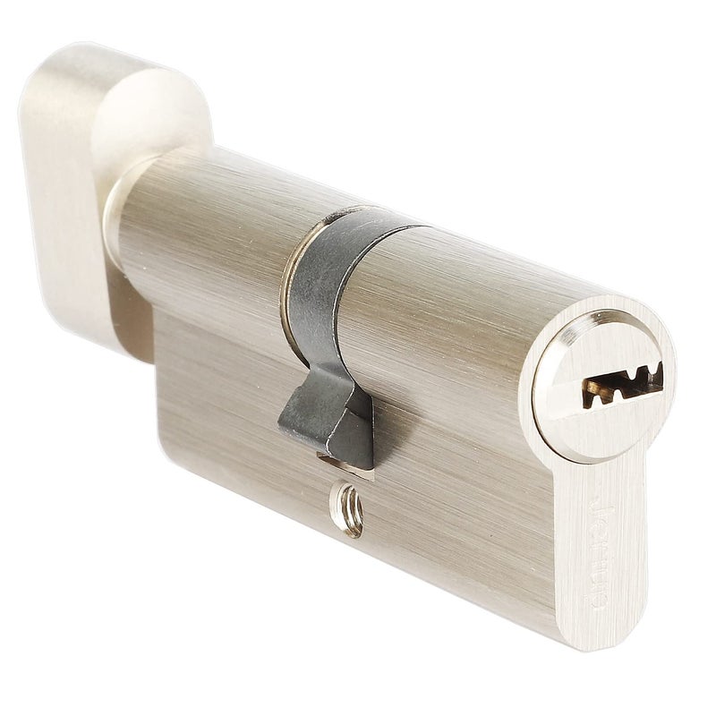 Jeriup 80mm 351035 Euro Profile Cylinder Lock with 5 Keys dimple Single Open Copper Lock Cylinder AntiRust Corrosion Resistant AntiTheft
