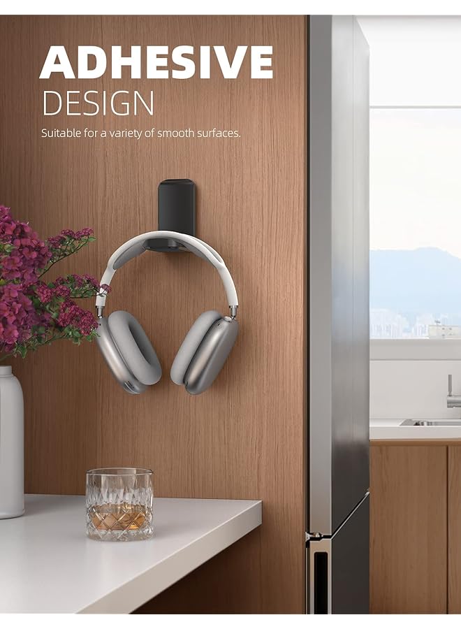 erorex Headphone Stand Magnetic Foldable Headset Holder With Strong Adhesive Headset Stand Holder Clip Under Desk Compatible With Airpods Max Sennheiser Beats Bose Akg Jbl Hyperx And More - Image 2