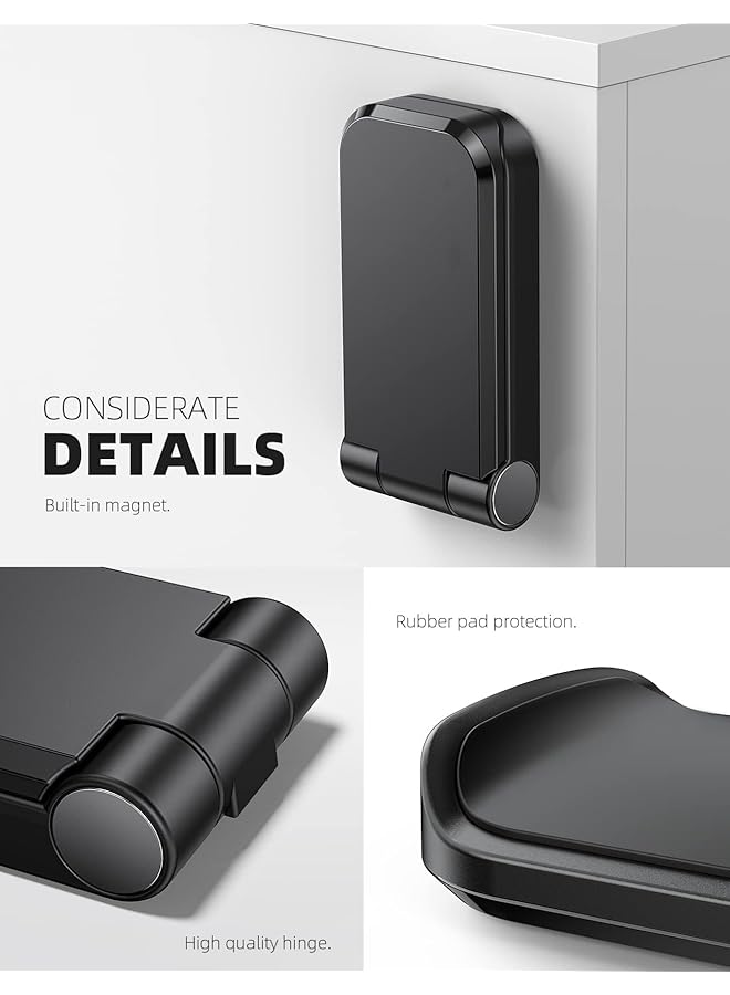 erorex Headphone Stand Magnetic Foldable Headset Holder With Strong Adhesive Headset Stand Holder Clip Under Desk Compatible With Airpods Max Sennheiser Beats Bose Akg Jbl Hyperx And More - Image 4