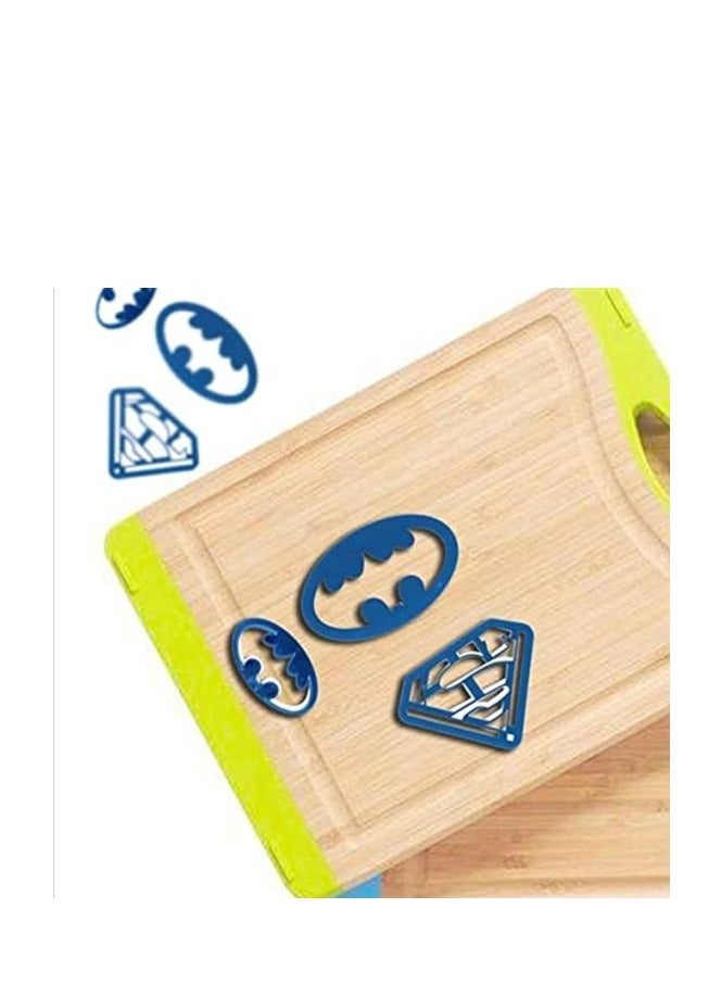 Cool Baby COOLBABY 4 Pieces Of Batman And Superman Cookie Cutter Plastic Sandwiches Cutter Biscuit Mold Cookie Cutter For Kids Suitable For Cakes - Image 4