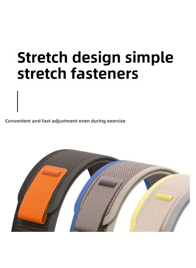 Generic - For Apple Wild Trail Loop Strap Iwatch Strap Smart Watch Strap Sport Strap Velcro Strap-Color:Orange Blue 42/44/45/49mm - Image 1