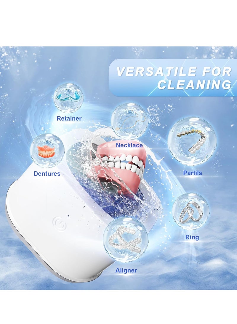 KASTWAVE Ultrasonic Jewelry Cleaner, Retainer Sonic Cleaning Machine, Portable Professional Denture Cleaner, Sonic Jewelry Cleaner Machine Clean Pod for Retainer, Mouth Guard, Ring, Silver, Jewelry, 7.5OZ  - Image 4