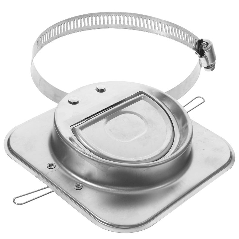 100x100mm Stainless Steel Fire Resistant Kitchen Duct Check Valve Backflow Preventer - Image 2