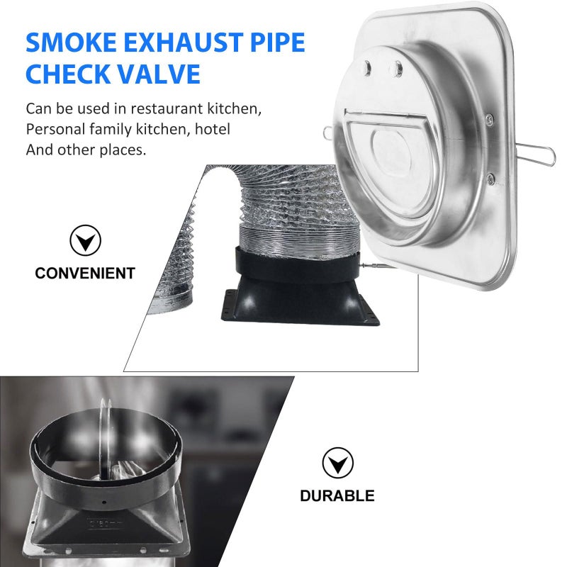 100x100mm Stainless Steel Fire Resistant Kitchen Duct Check Valve Backflow Preventer - Image 4