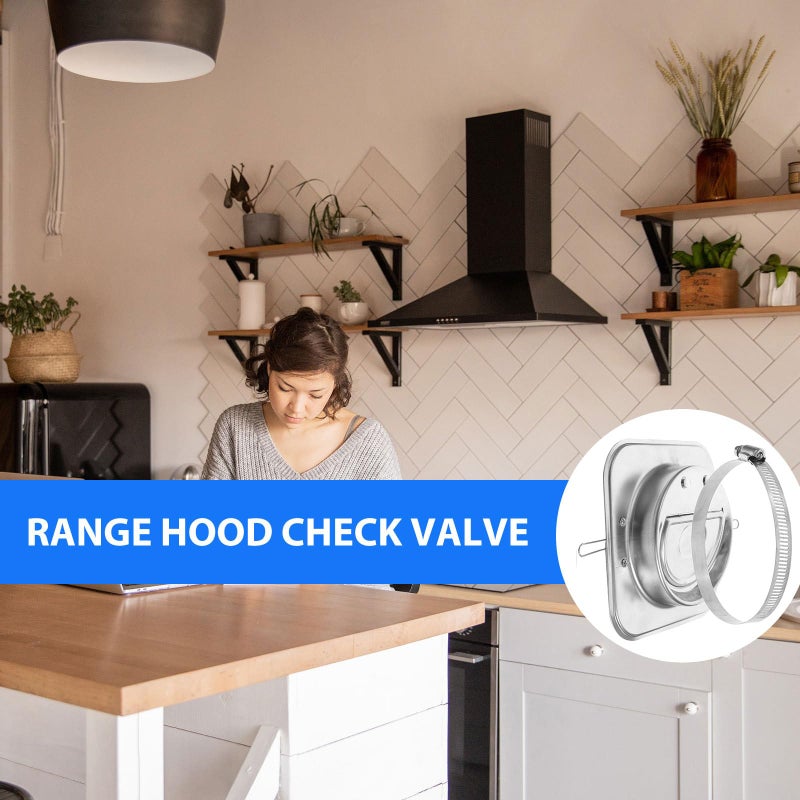 100x100mm Stainless Steel Fire Resistant Kitchen Duct Check Valve Backflow Preventer - Image 5