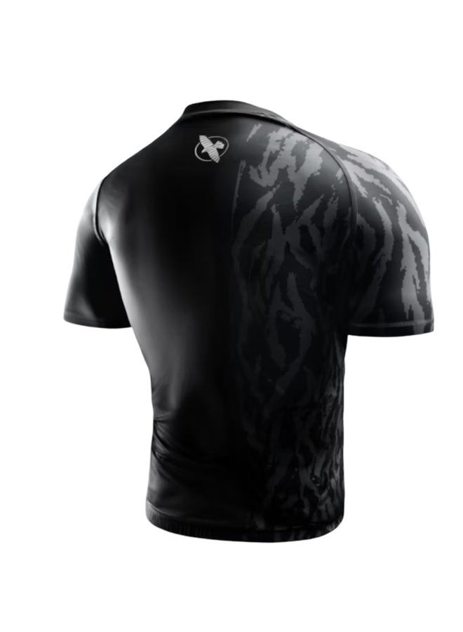 HAYABUSA MENS APEX SHORT SLEEVE RASHGUARD BLACK - Image 2