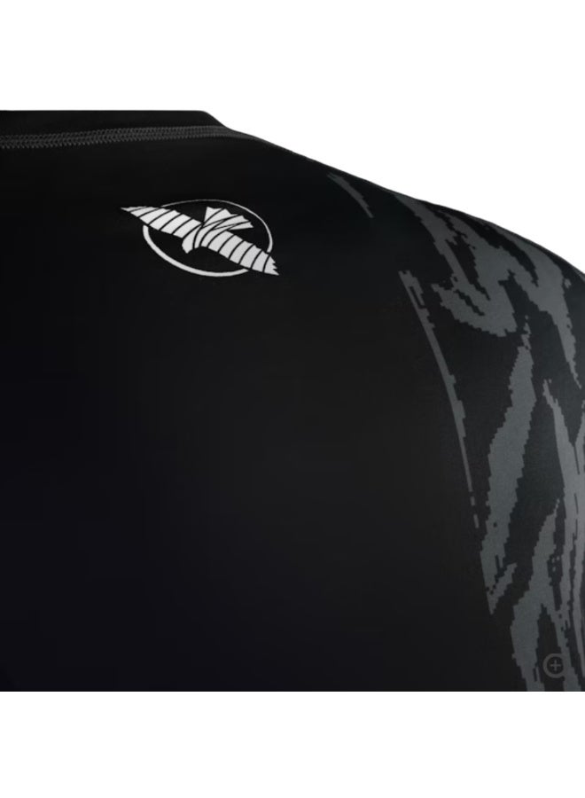HAYABUSA MENS APEX SHORT SLEEVE RASHGUARD BLACK - Image 3