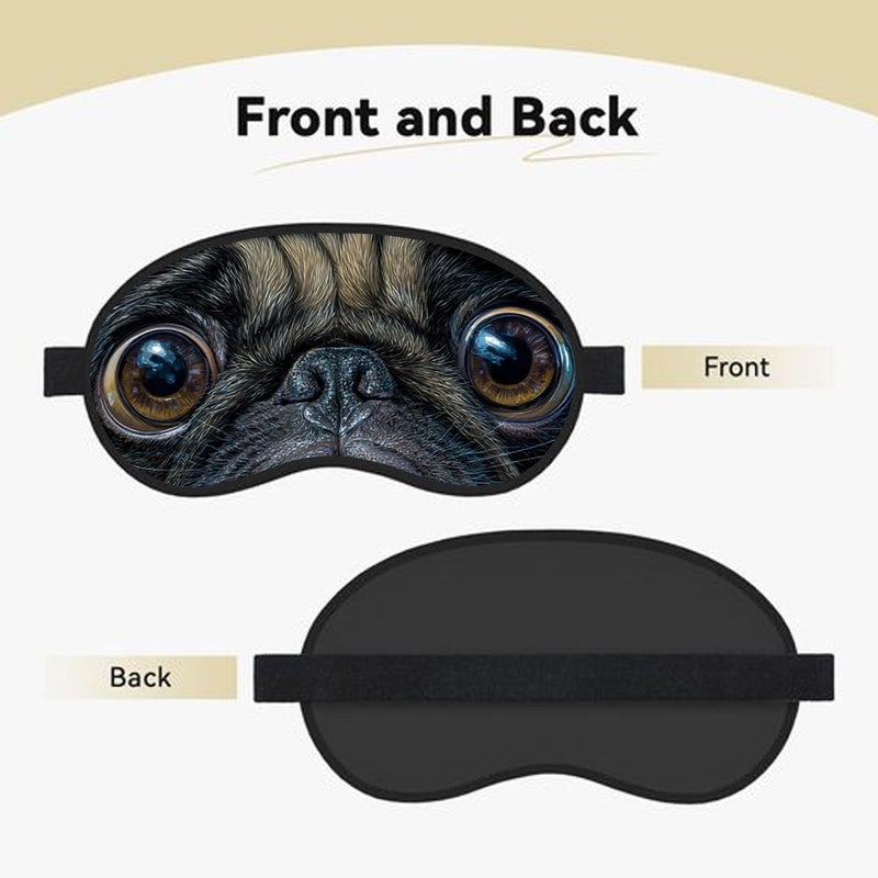 1pc Pug Steampunk Style Print Sleep Mask Soft Comfortable Breathable Cute Fun Adjustable Strap Universal Fit Different Head Shapes Travel Essential Home Nap Long Haul - Image 3