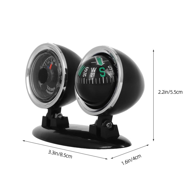 2 In 1 Automotive Compass Dual Purpose Dashboard Ball Boat Car Outdoor Navigation - Image 3