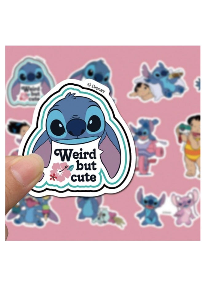 Generic 20pcs Stitch Officially Vinyl Waterproof Stickers Gifts Cartoon For Water Bottles Laptop Bumper Water Bottles Computer Phone Hard Hat Car And Decals Stickers  - Image 1