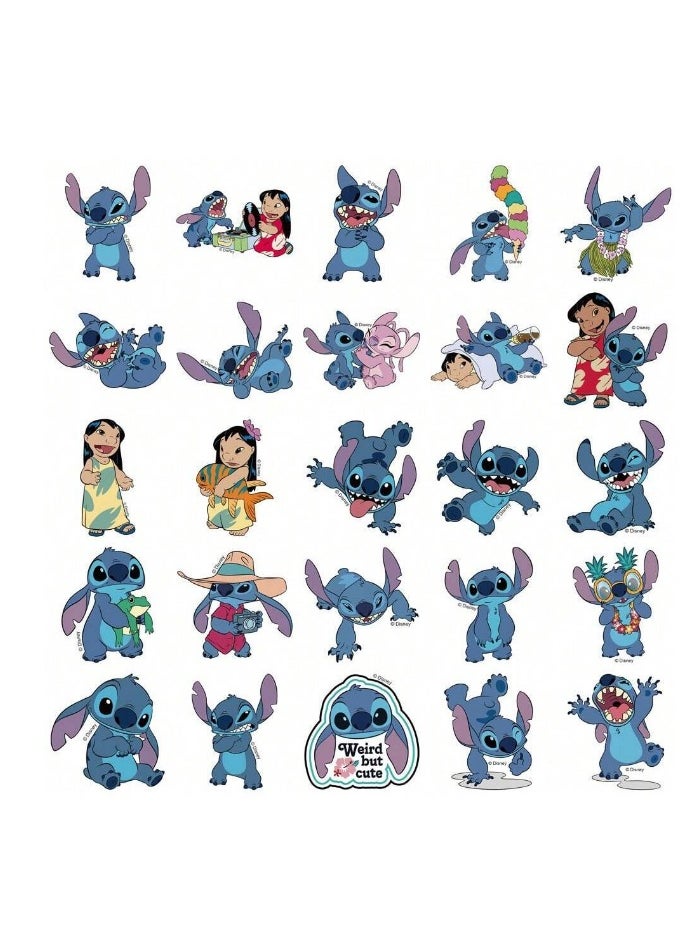Generic 20pcs Stitch Officially Vinyl Waterproof Stickers Gifts Cartoon For Water Bottles Laptop Bumper Water Bottles Computer Phone Hard Hat Car And Decals Stickers  - Image 3