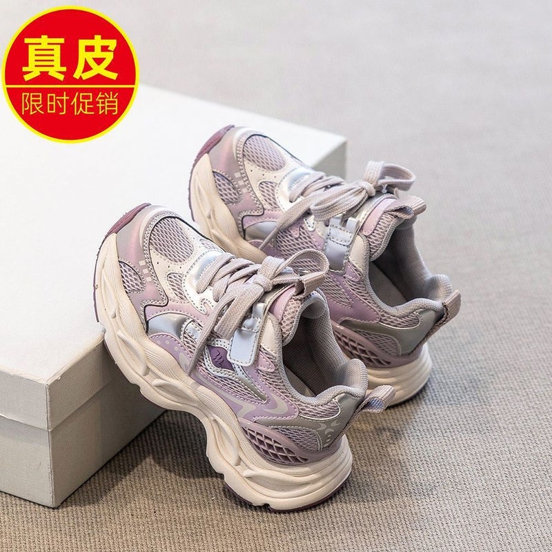 Children'S Boys' Sneaker Girls' Shoes Running Shoes 2025 Spring New Boys' Soft Sole Non-Slip Torre Shoes Trendy - Image 4