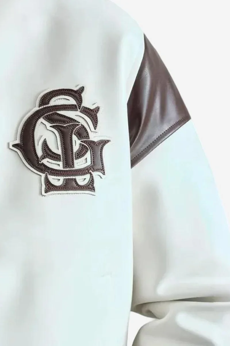 Giesto White GIESTO Faux Leather Bomber Jacket for Men | Best Price UAE