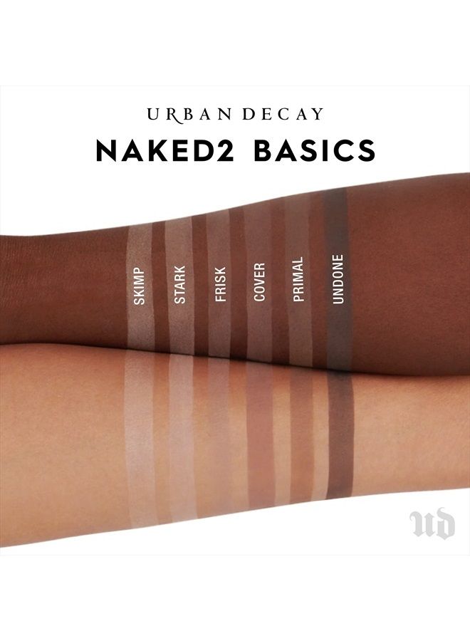 Urban Decay Naked2 Basics Eyeshadow Palette, 6 Taupe & Brown Matte Neutral Shades - Ultra-Blendable, Rich Colors with Velvety Texture - Makeup Set Includes Mirror & Full-Size Pans - Great for Travel - Image 2