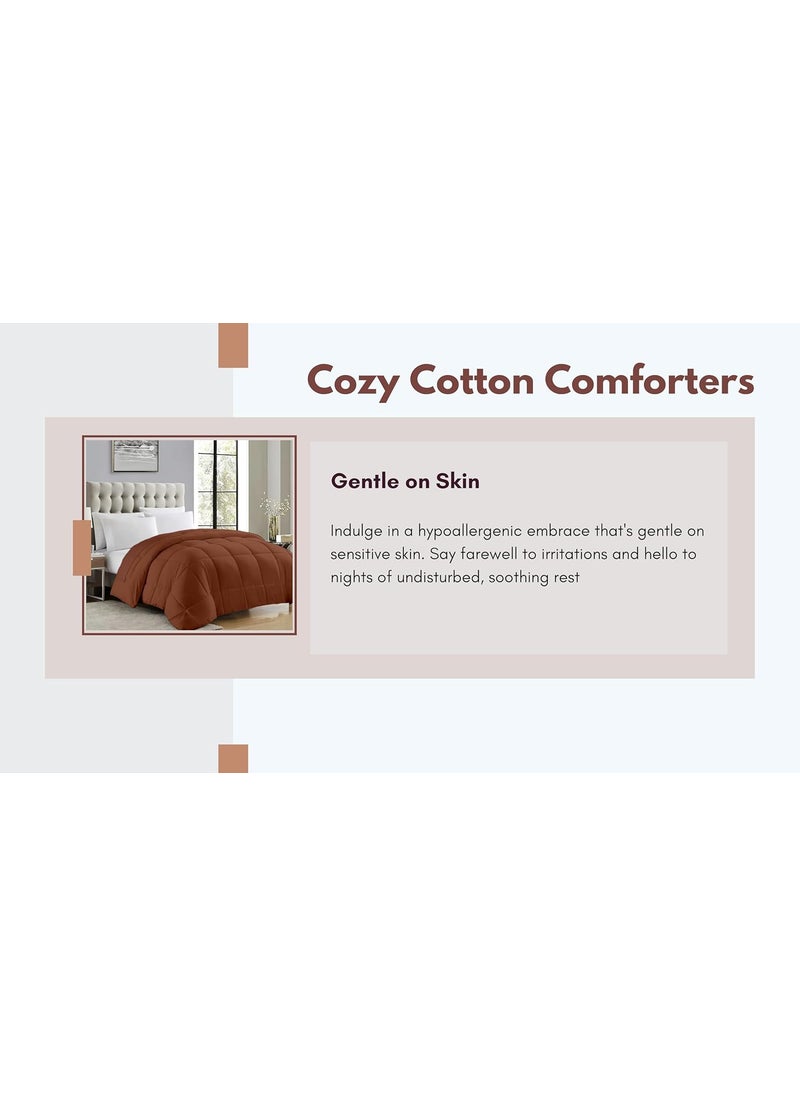 ATK-8 BEDDING ATK8 Bedding Machine Washable 100 Cotton Comforter Double Bed King Size 400 GSM Winter Comforter 92 x 106 Inches BlanketQuiltRajai King Comforters Hot Pink  - Image 5