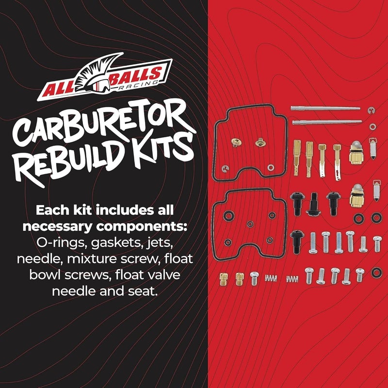 All Balls Racing 26-1638 Carburetor Rebuild Kit for Yamaha XVS1100 V-Star (1999-2005) - Image 2