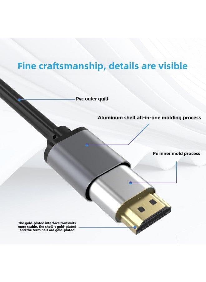 Hdmi Hd Line 4K TV Computer Monitor Set Top Box Projector Video Cable 2.0-Color:Dark Gray-Line Length:1.2m Engineering Model (4k60hz) - Image 3