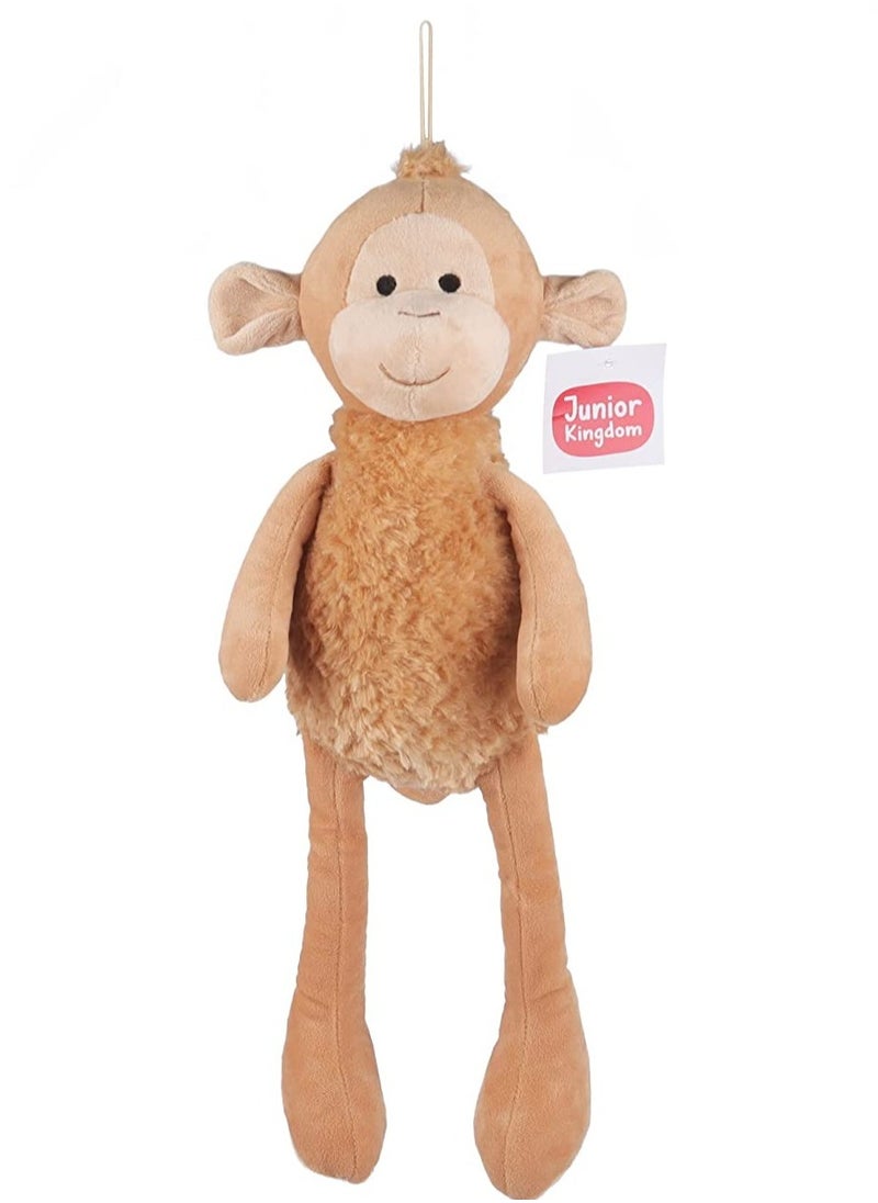 Junior Kingdom Plush Toy Monkey Long (32cm) Pillow Soft Stuffed Animal Plush Toy for Kids Cuddle Sleeping Plushies for Baby Gifts, Birthday Gifts, and Room Decor  - Image 1