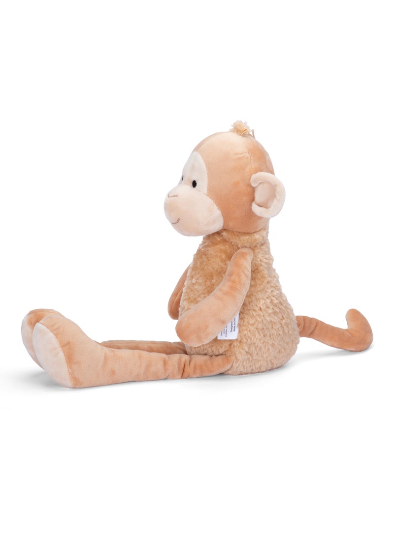 Junior Kingdom Plush Toy Monkey Long (32cm) Pillow Soft Stuffed Animal Plush Toy for Kids Cuddle Sleeping Plushies for Baby Gifts, Birthday Gifts, and Room Decor  - Image 2