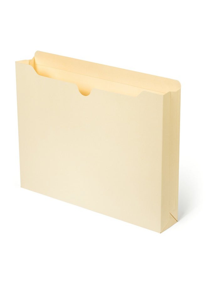Blue Summit Supplies Blue Summit Supplies 2 Inch Manila File Jacket, 50 Folders, Reinforced Straight Cut Tab, Heavy Duty 2 Inch Expansion Pocket, Letter Size, 50 Pack  - Image 2
