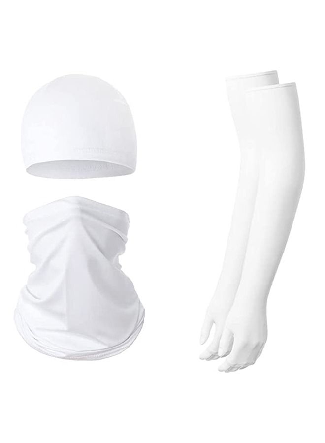 Arabest Summer Bandana UV Protection Face Cover Neck Gaiter Scarf and Ice Silk Cooling Arm Sleeves with Thumb Holes Sleeve Cap  - Image 1