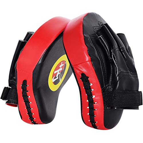 TLBTEK 2PCS Curved Punching Mitts Boxing Pads Hand Target Boxing Pads Gloves Training Focus Pads Kickboxing Muay Thai MMA Martial Art UFC Punch Mitts for Kids,Men & Women - Image 1