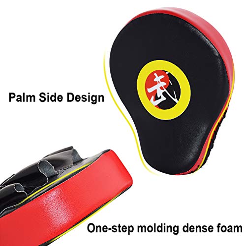 TLBTEK 2PCS Curved Punching Mitts Boxing Pads Hand Target Boxing Pads Gloves Training Focus Pads Kickboxing Muay Thai MMA Martial Art UFC Punch Mitts for Kids,Men & Women - Image 3