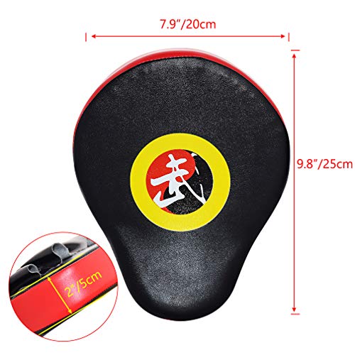 TLBTEK 2PCS Curved Punching Mitts Boxing Pads Hand Target Boxing Pads Gloves Training Focus Pads Kickboxing Muay Thai MMA Martial Art UFC Punch Mitts for Kids,Men & Women - Image 2