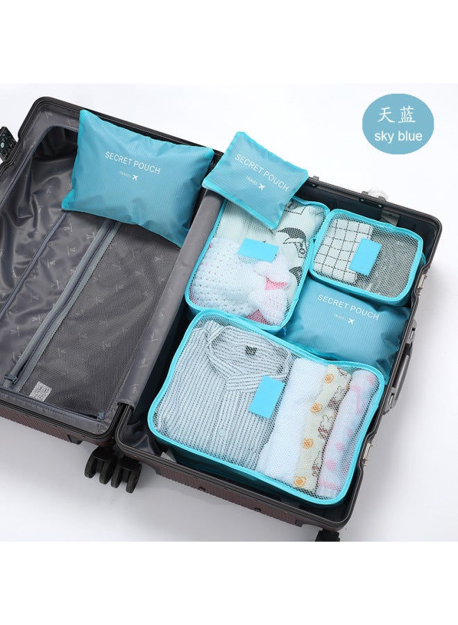 Korean Style Travel Cosmetics Bag 6-piece Set Waterproof Clothing Organizer Bags Travel Cosmetics Bag Cosmetics Six-piece Set
