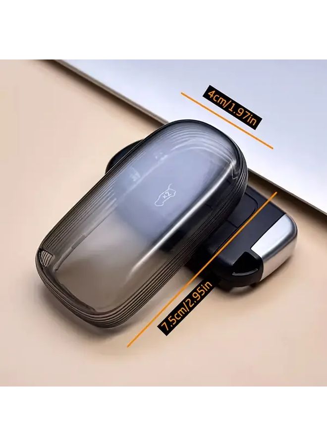 Transparent Black Full Cover Protective Shell For Car Keys - Image 2