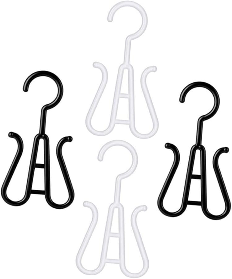 Unomor 4 Pcs Easy Install Wall Mounted Shoe Rack Hooks White Space Saving Entryway Storage - Image 2