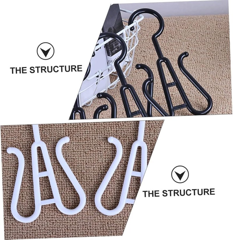 Unomor 4 Pcs Easy Install Wall Mounted Shoe Rack Hooks White Space Saving Entryway Storage - Image 5