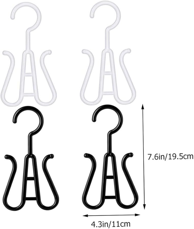 Unomor 4 Pcs Easy Install Wall Mounted Shoe Rack Hooks White Space Saving Entryway Storage - Image 3