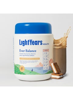 Ever Balance من Lightyears | مزيج غذائي لذيذ للنساء فوق سن الأربعين، مع ميو-إينوزيتول، والدخن، والفيتامينات، والبروبيوتيك، والبريبايوتيك، والبروتين | لمرحلة ما قبل انقطاع الطمث وما بعده | 400 جرام (بسكويت وكريمة)  - Image 1