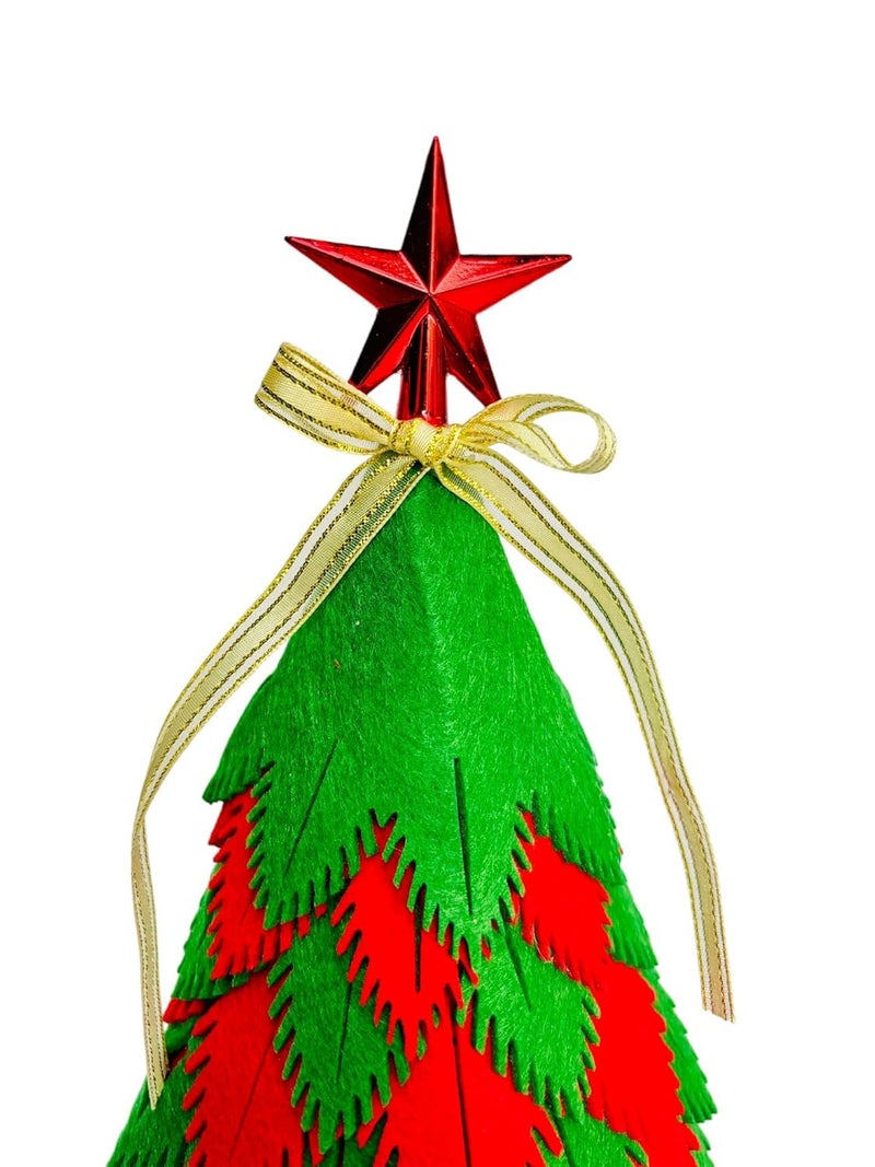 PartyToko PartyToko Christmas Tree with Decoration for Table Top Office Desk Small Artificial Xmas Tree with Star Topper Ornaments Props 8 inch Christmas Decorations Items for Home  - Image 3